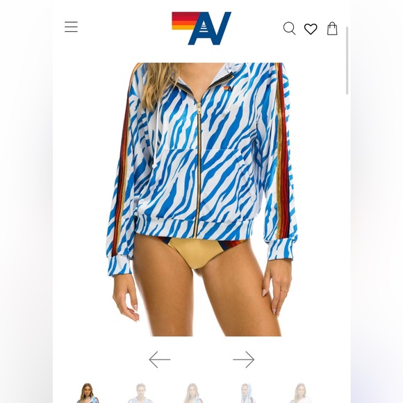 AVIATOR NATION UNISEX VELVET RELAXED ZIP HOODIE & SWEATPANTS SET- BLUE TIGER - Picture 9 of 9